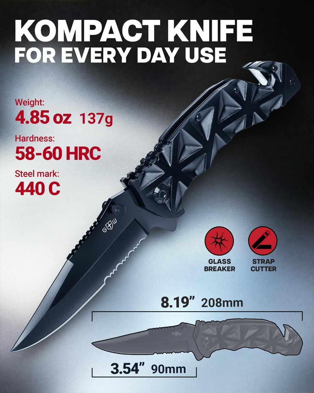 KD Pocket Folding Knife Camping Hunting Knife