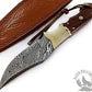 KD Hunting Knife Bushcraft Knife Damascus Steel With Sheath