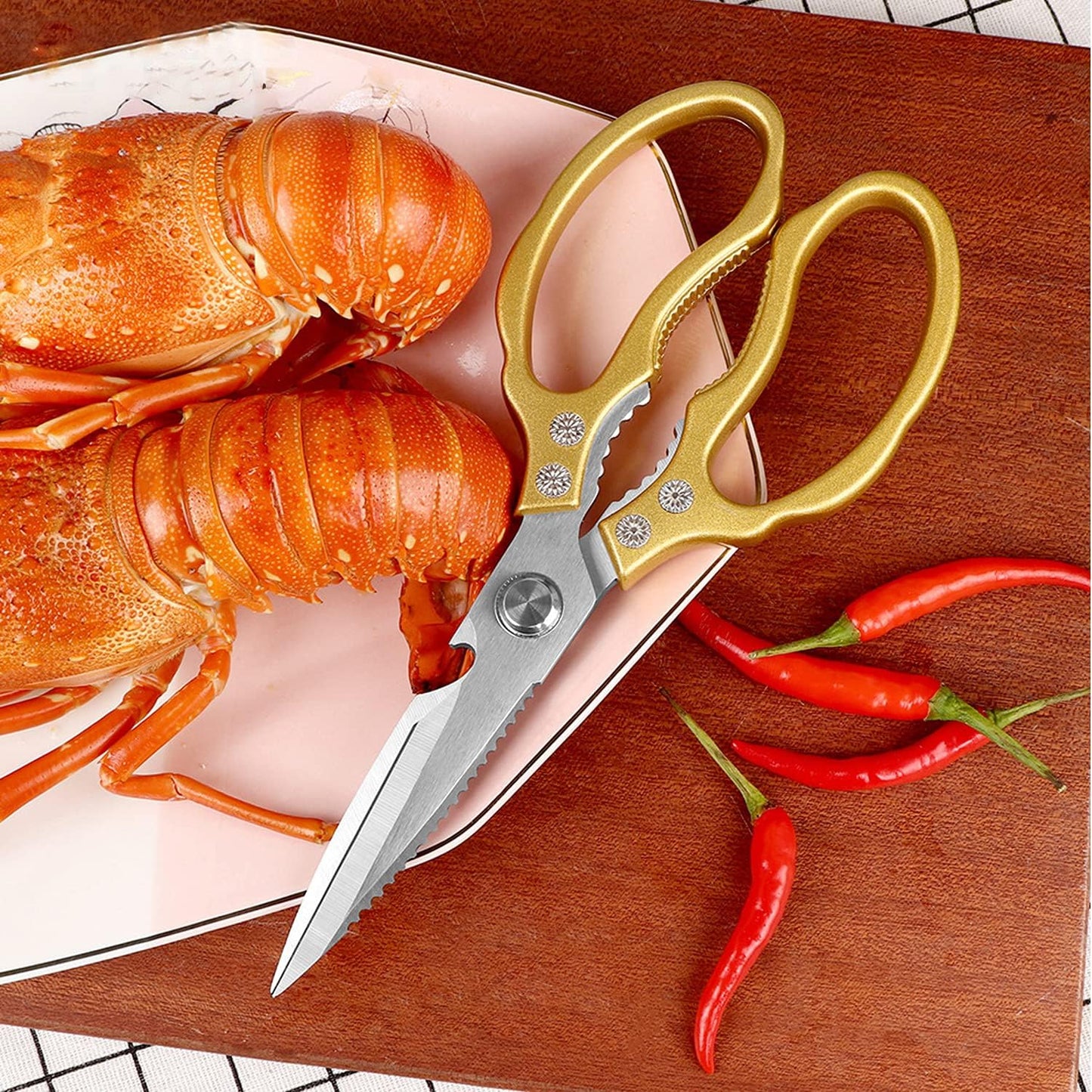 KD Kitchen Scissors Heavy Duty Kitchen Accessories for Meat Chicken Fish