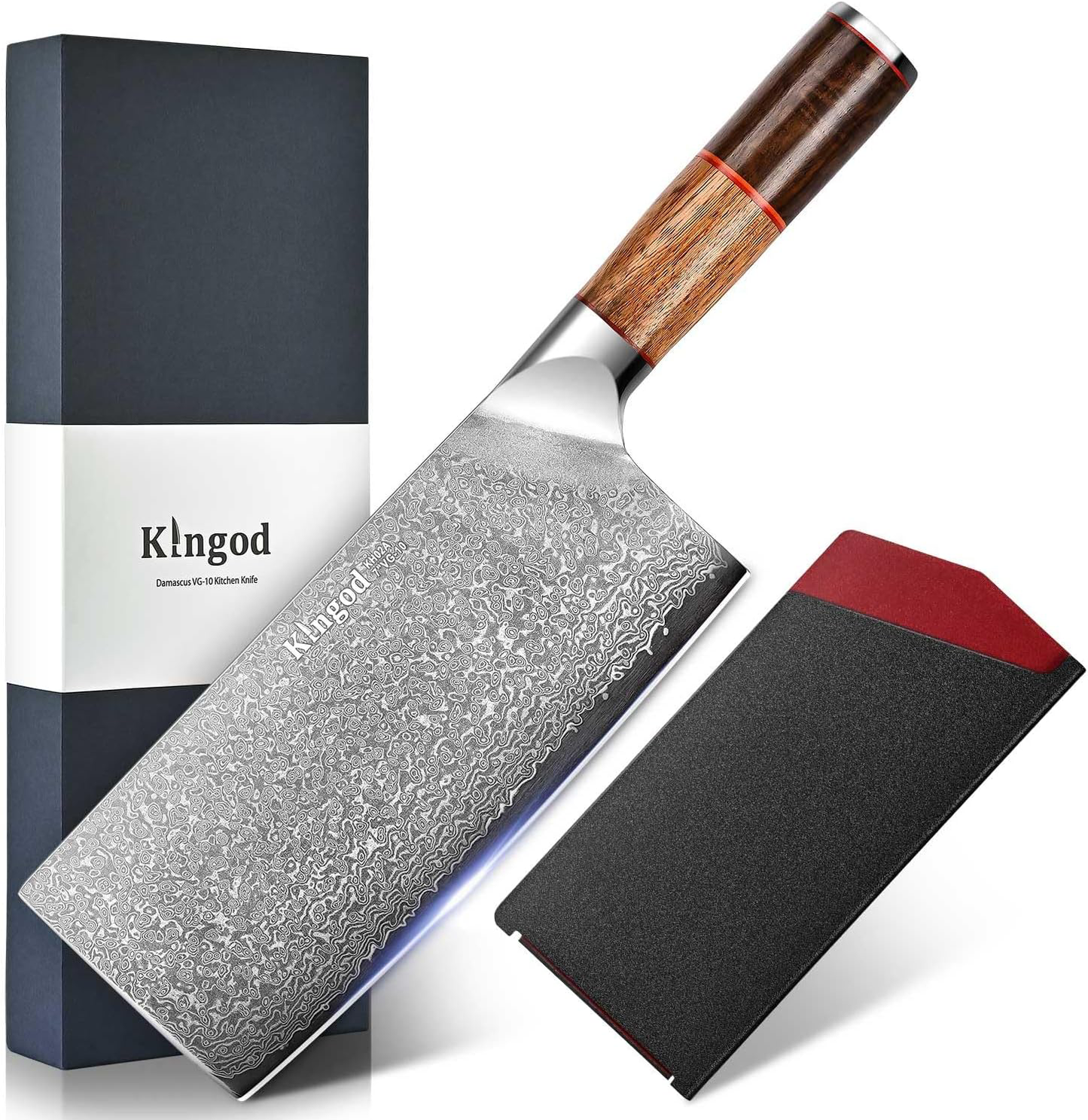 KD Japanese VG10 Damascus Meat Cleaver: Kitchen Chef Knife
