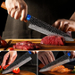 KD 8-Inch Japanese VG-10 Damascus Chef Knife: Culinary Precision