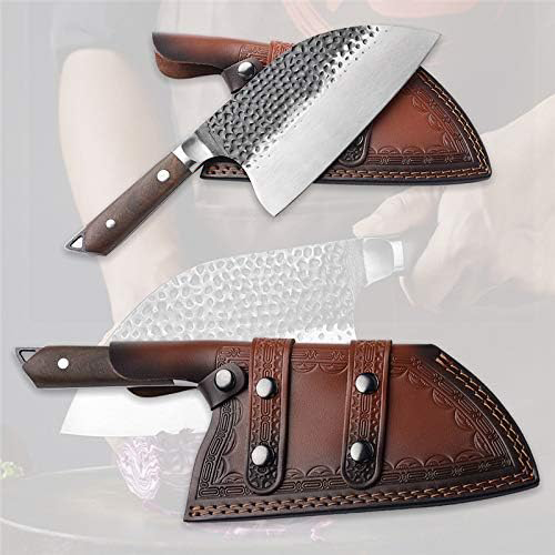 KD Handmade Forged Cleaver: Razor-Sharp Serbian Clad Steel Chef Knife