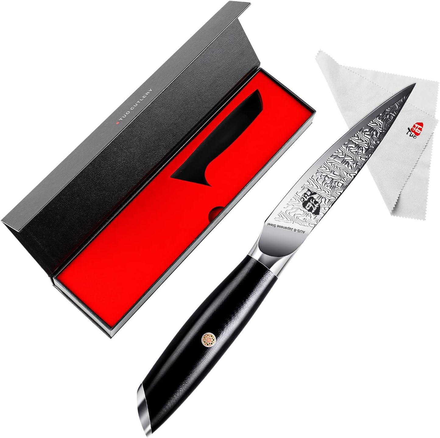 KD Paring Knife 3.5" AUS-8 Japanese Stainless Steel with Gift Box