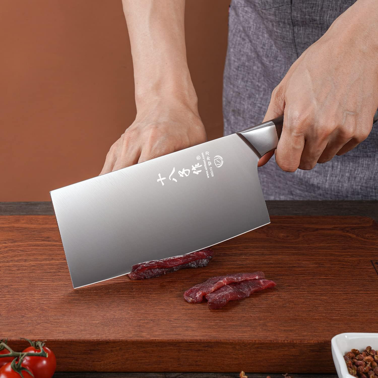 KD Professional 7-Inch Meat Cleaver: Super Sharp Stainless Steel Blade