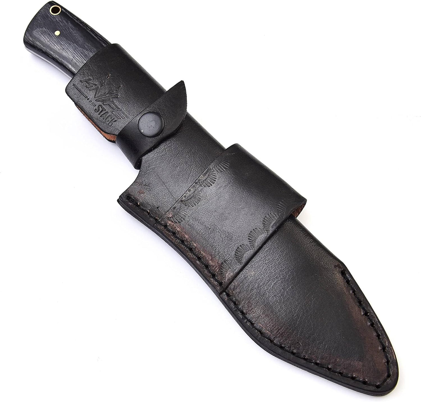 KD Hunting Knife Damascus Steel for Camping Outdoor with Sheath