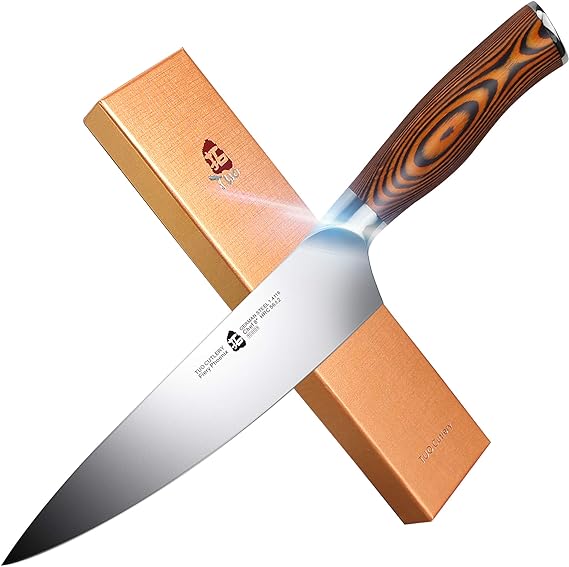 KD Chef Knife 8 inch Kitchen Knives German High Carbon Stainless Steel Knife, Gift Packaging