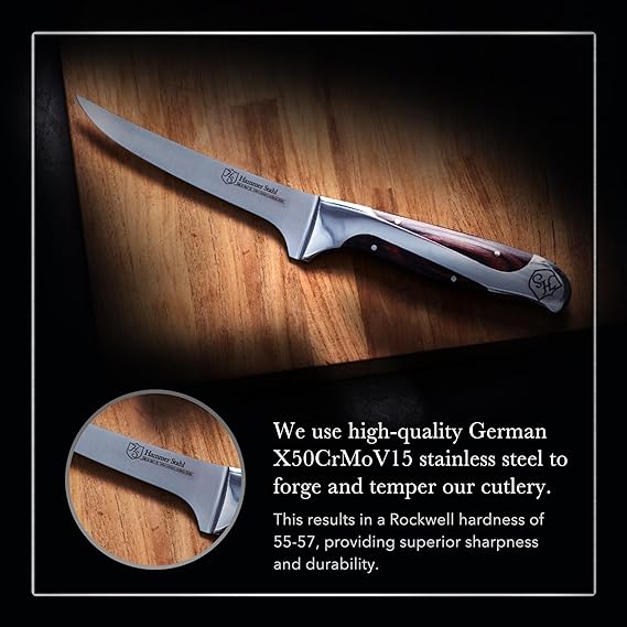 KD Hammer Stahl 6 Inch Boning Knife Gift Box