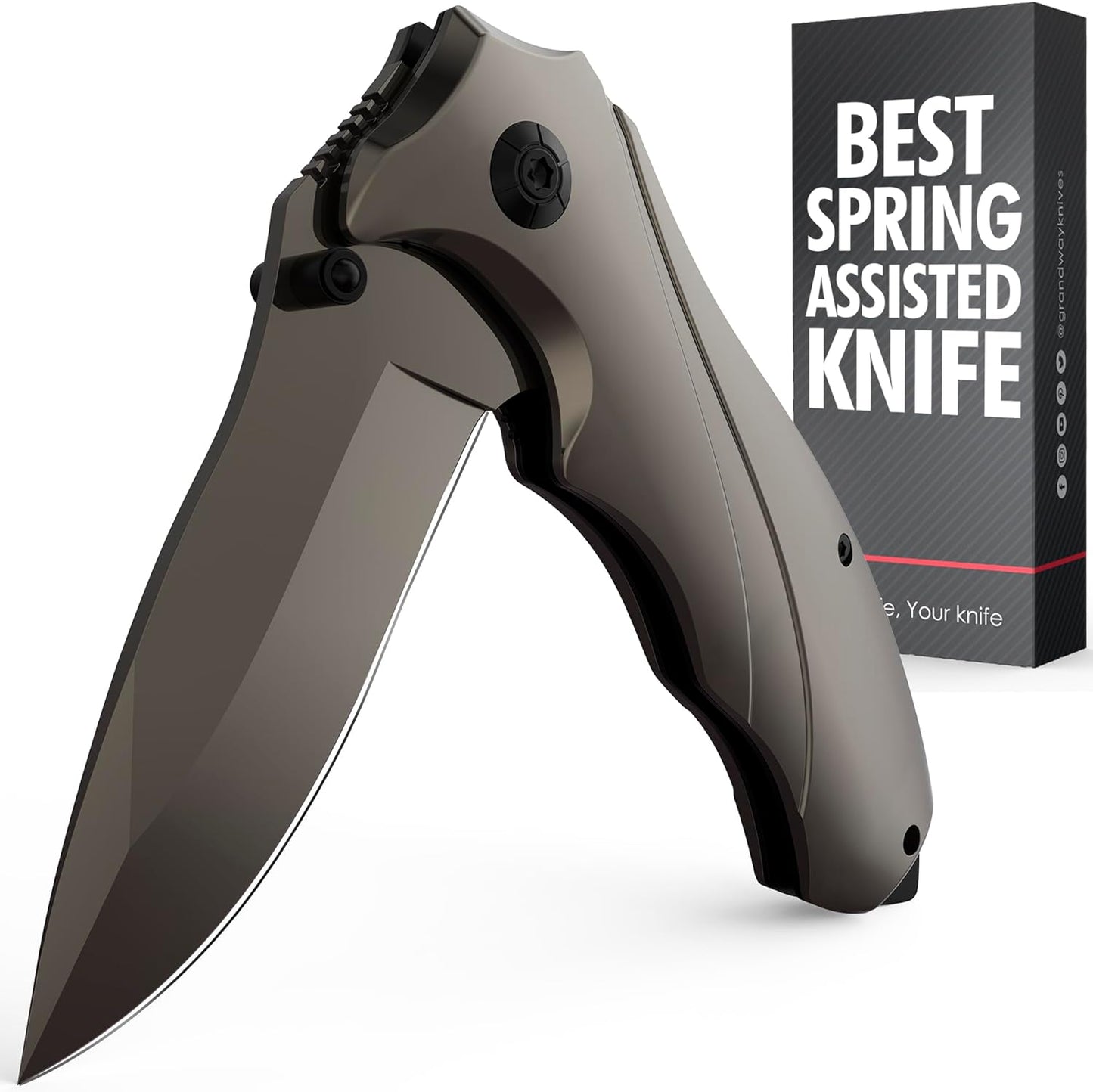 KD Pocket Knife  Folding Knife with Glass Breaker and Pocket Clip