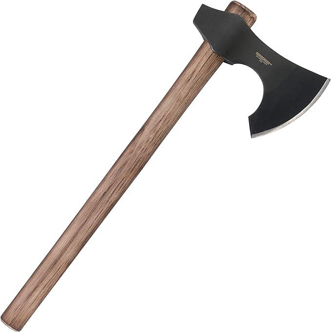 KD Two Handed Outdoor Axe Forged 1055 Carbon Steel Blade Hickory Handle