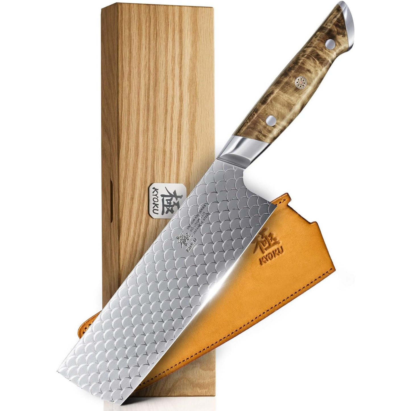 KD Japanese VG10 Nakiri Kitchen Knife with Sheath & Gift Box