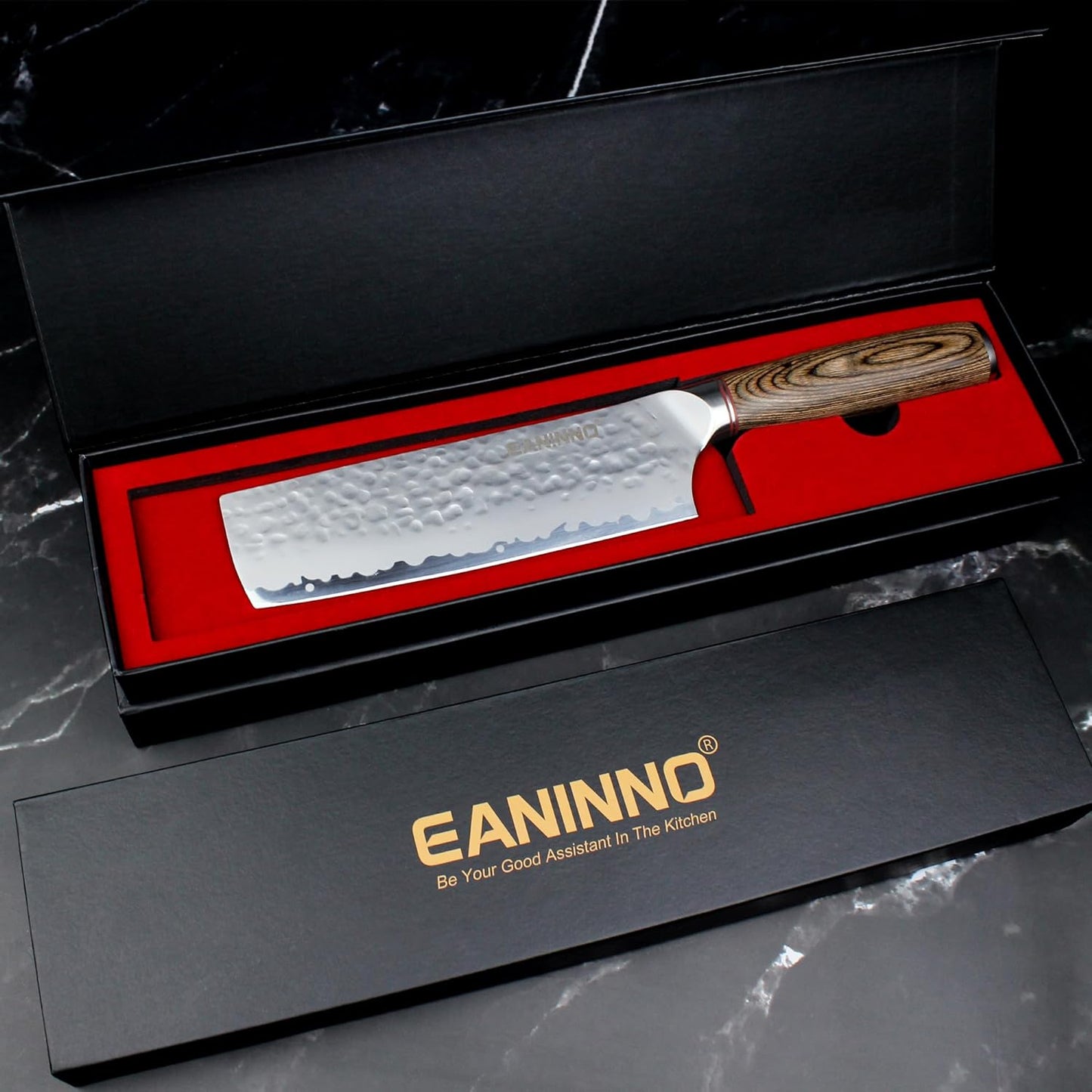 KD Japanese Nakiri Knife 7" German High Carbon Steel with Gift Box