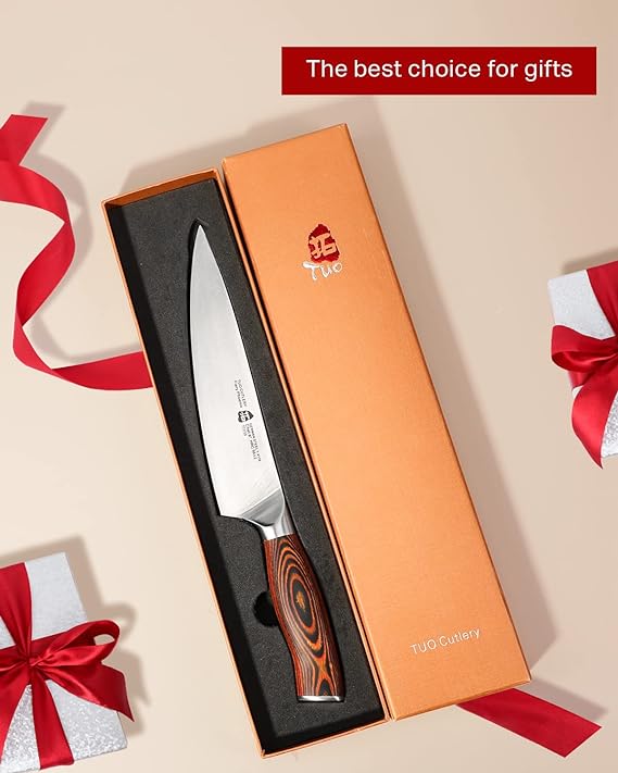 KD Chef Knife 8 inch Kitchen Knives German High Carbon Stainless Steel Knife, Gift Packaging