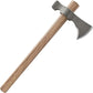 KD Lightweight Camping Axe with Hammerhead, Forged Carbon Steel Blade, and Wooden Handle