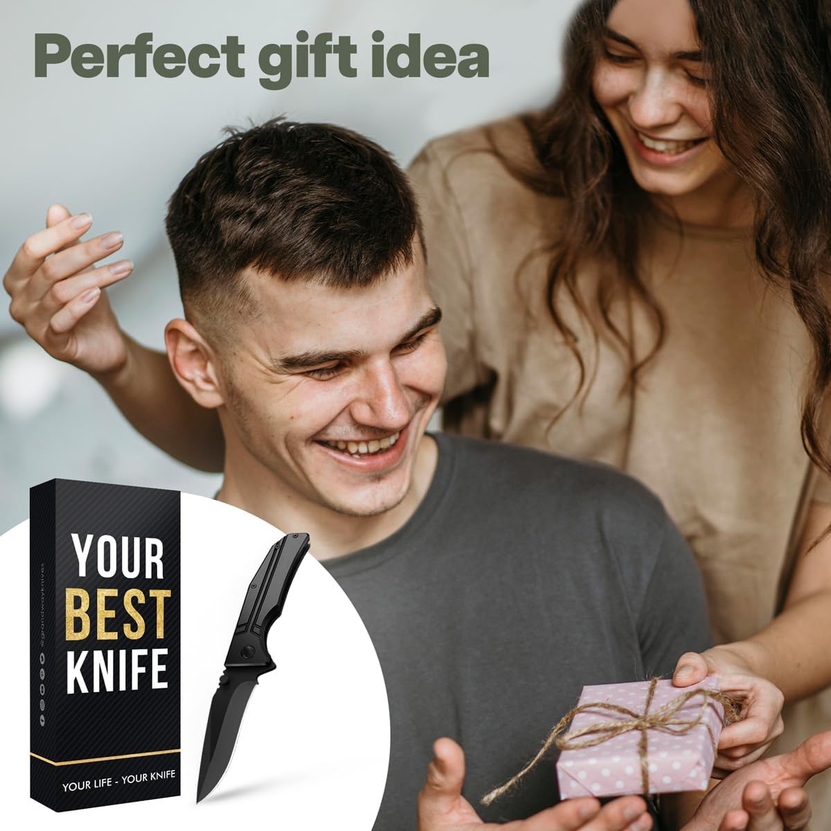 KD Pocket Knife Outdoor with Pocket Clip Aluminum Handle
