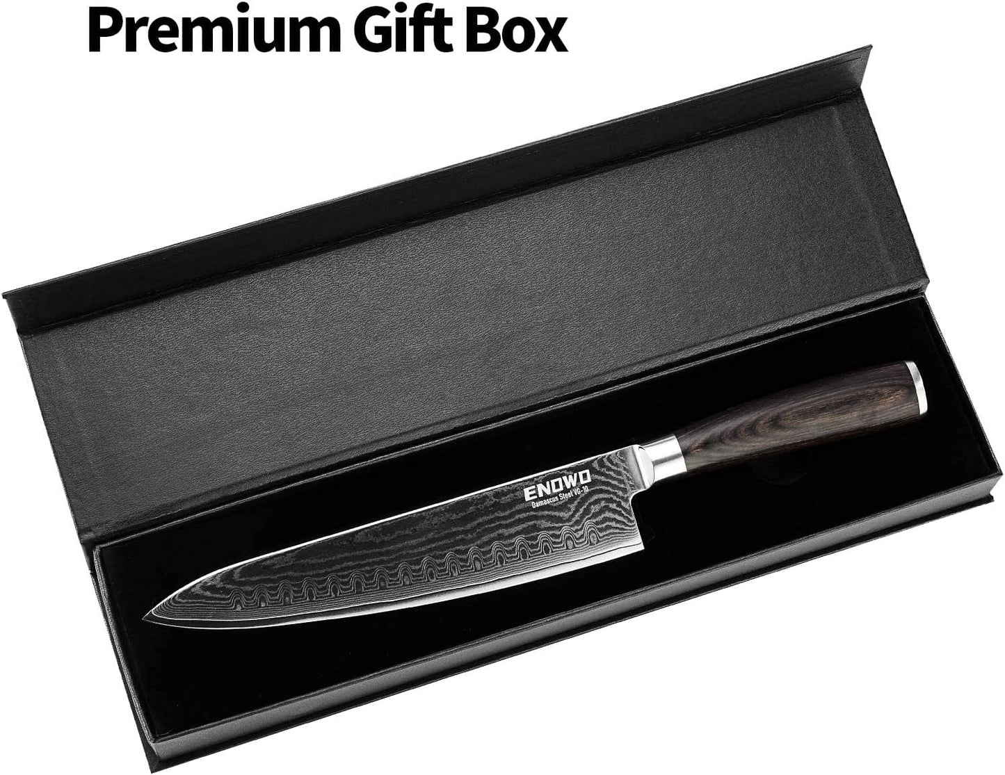 KD Damascus Chef Knife Sushi Knife Japanese VG-10 with Gift Box