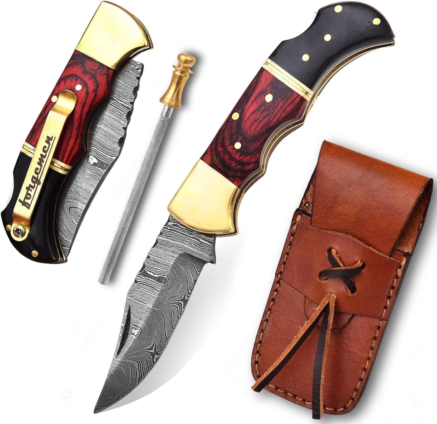 KD Pocket Folding knife with sheath for Indoor & Outdoors Activities