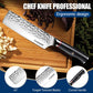 KD 7” Hand Forged Nakiri Chef Knife Stainless Steel with Gift Box