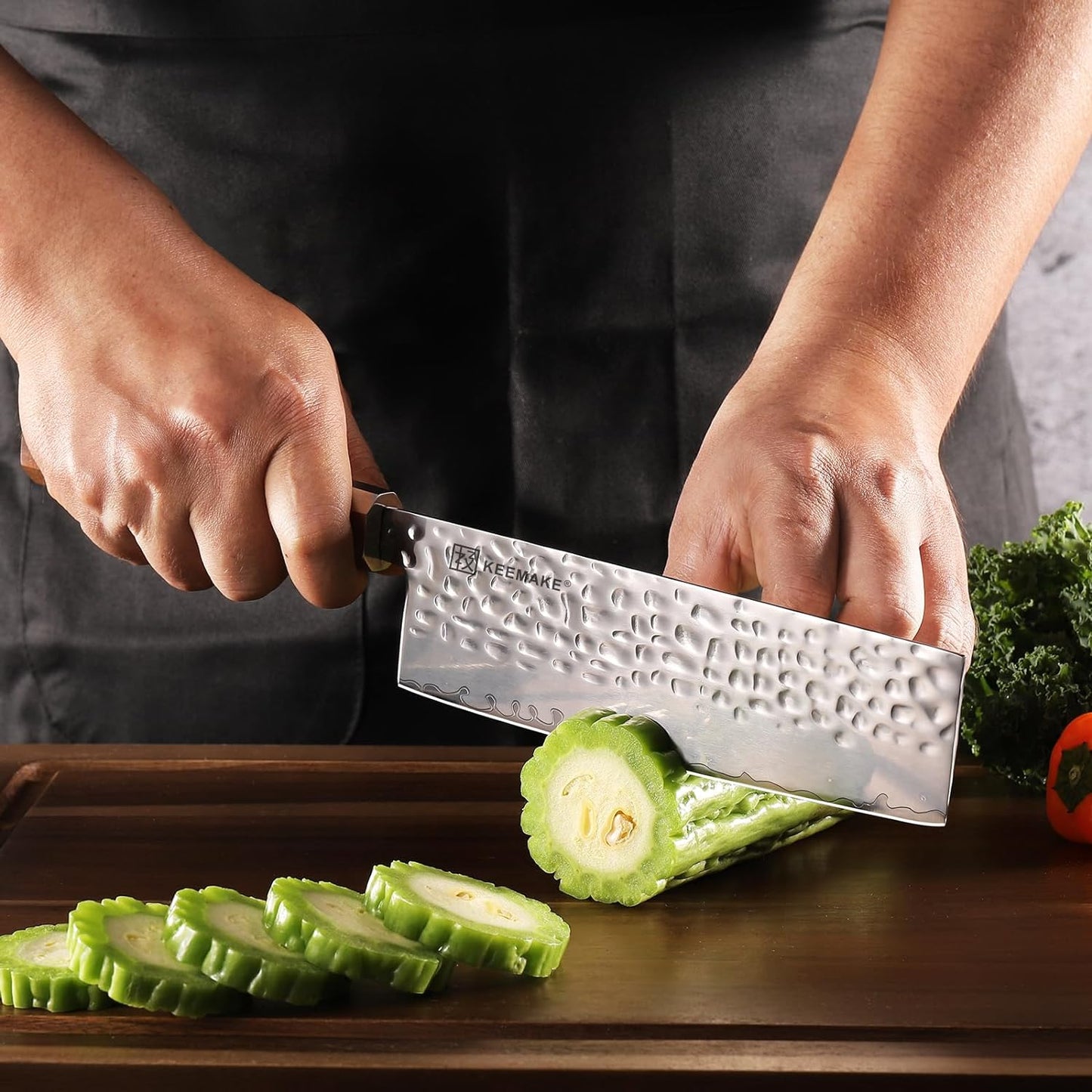 KD Nakiri Chef Knife 3 Layer Stainless Steel with Gift Box