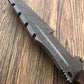 KD Damascus Steel Hunting Knife Walnut Wood Handle with Leather Sheath