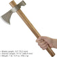 KD Lightweight Camping Axe with Hammerhead, Forged Carbon Steel Blade, and Wooden Handle