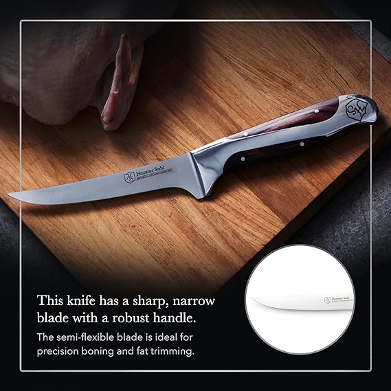 KD Hammer Stahl 6 Inch Boning Knife Gift Box