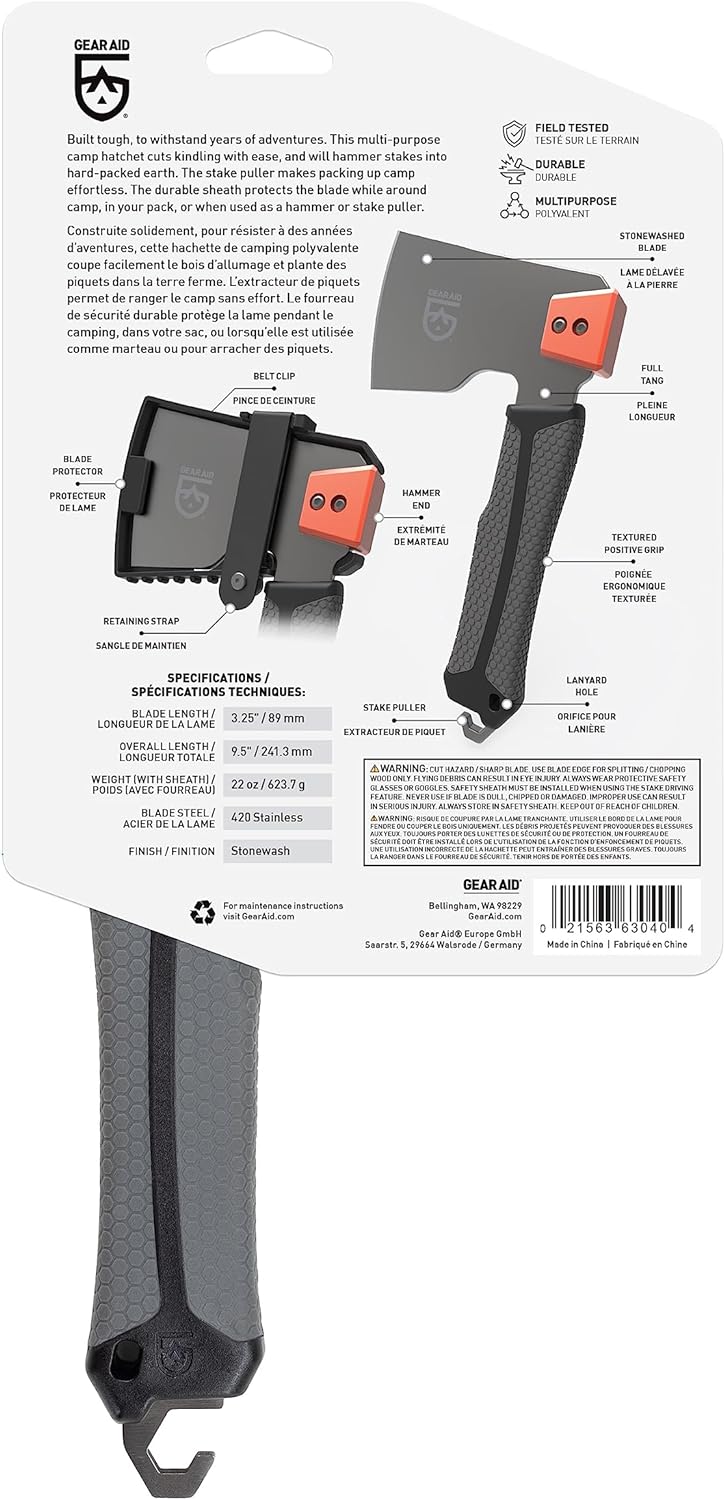 KD Stainless Steel Camp Hatchet Multi-Purpose Forest Tool