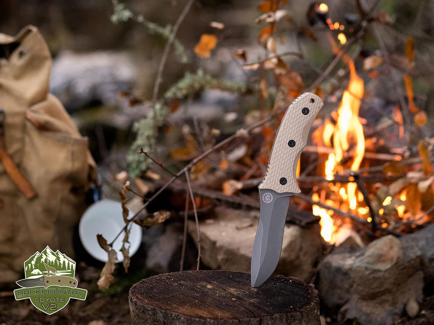 KD Hunting Knife with Kydex Sheath is suitable for Camping