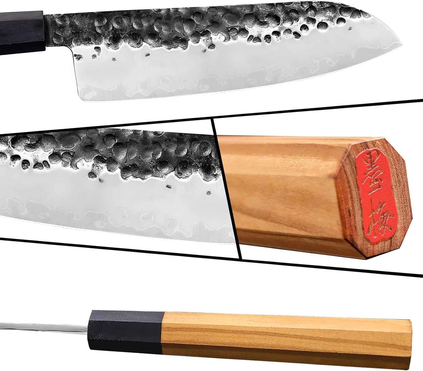 KD 7" Santoku Chef’s Knife with Olivewood Handle And Gift Box