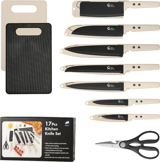 KD Kitchen Knife Set with Multifunctional Kitchen Black Knife Set