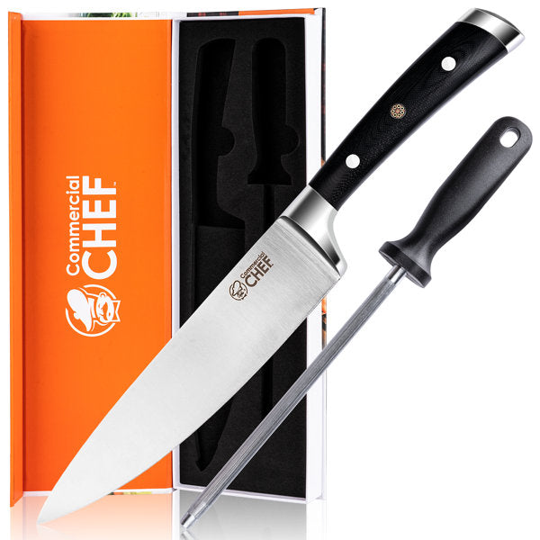 KD Chef Knife Meat Kitchen Knife with Sharpener & Gift Box