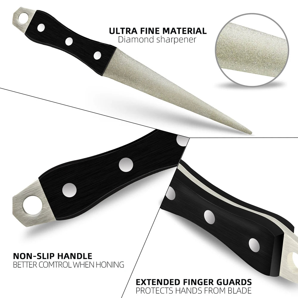 KD Whetstone Stone Diamond Knife Sharpener Curved Surface