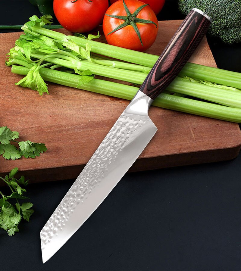 KD Japanese Kitchen Knife Kiritsuke and Santoku Knives Sushi Sashimi Slicing Super Sharp Stainless Steel