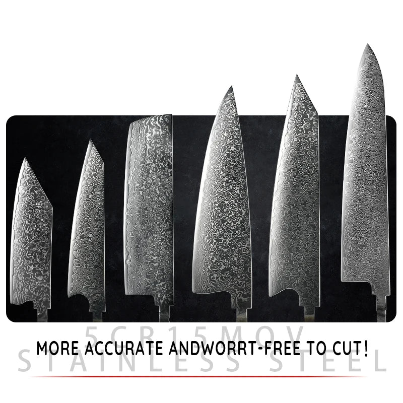 KD Japanese Kitchen Chef Knife Blank Blade DIY Damascus Steel VG10