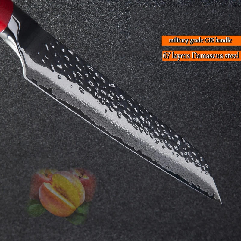 KD Damascus Chef Knife 8.5'' VG10 Steel Kiritsuke Knife with Gift Box