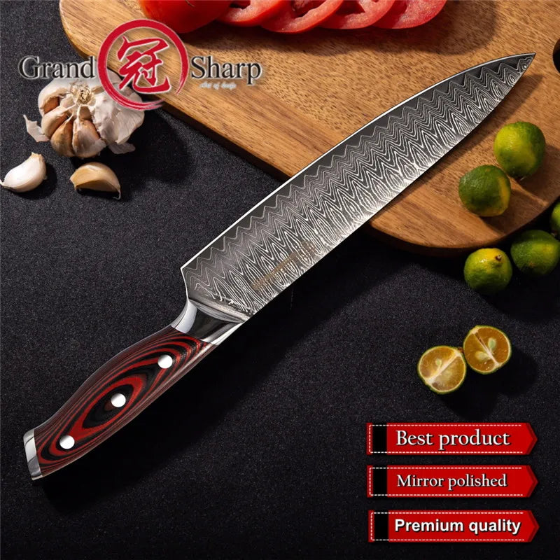 KD 8" Japanese Kitchen Chef Knife 67 Layers VG-10 Damascus Steel with Gift Box