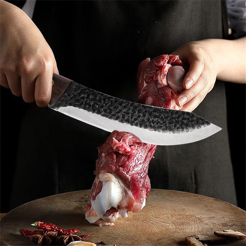 KD Serbian Forged Boning Butcher Knives Set Chef Slaughter Kitchen
