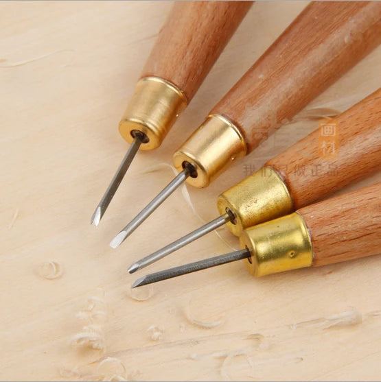 KD Carpenter Carving Chisel Tool Set Wood Handle Carving Tools Woodcut Knife