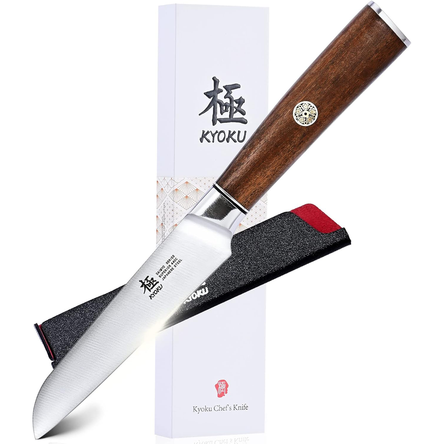 KD 4.5" Paring Knife Japanese 440C Stainless Steel Kitchen Knife with Sheath & Box
