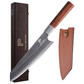 KD Kiritsuke Chef Knife with Pine wood Gift Box and Leather Sheath