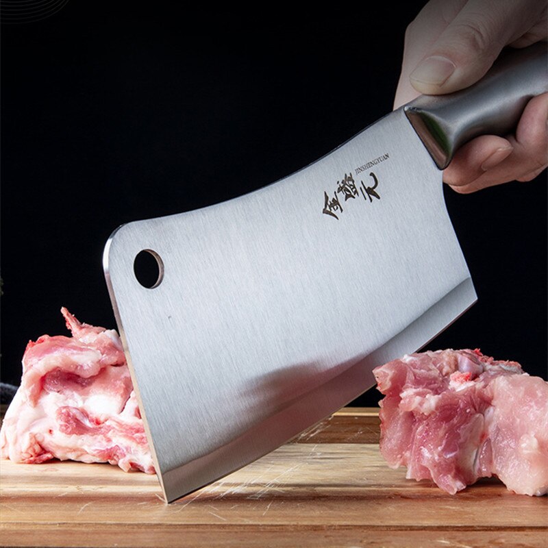 KD Chinese Kitchen Knife Stainless Steel High Carbon Cleaver Chef Slicing Chopping Knife
