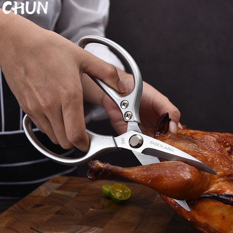 KD Kitchen Stainless Steel Scissors Professional Aluminum Alloy Handle Chicken Bone Shears