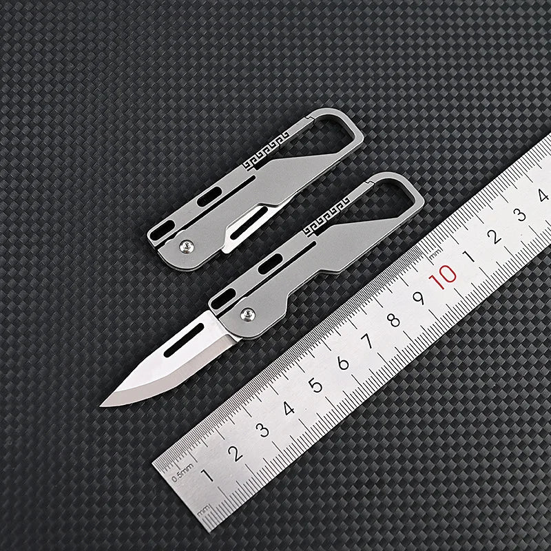 KD Titanium Alloy Mini Folding Knife Pocket Paring Knife Outdoor