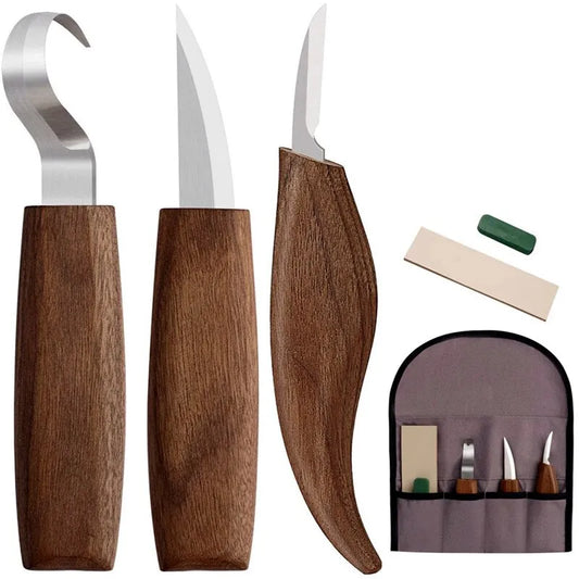 KD 3pcs/5pcs Chisel Woodworking Cutter Hand Tool Set Wood Carving Knife