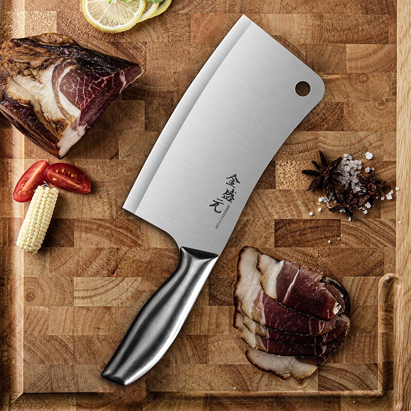 KD Chinese Kitchen Knife Stainless Steel High Carbon Cleaver Chef Slicing Chopping Knife