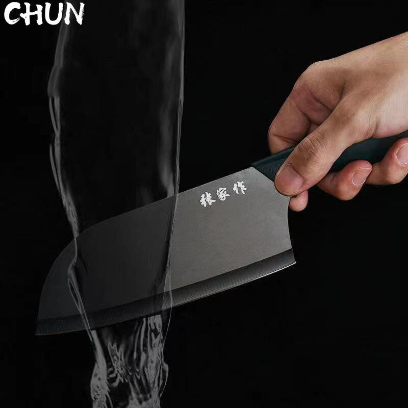 KD Dark Green Elegant Stainless Steel Kitchen Knife Meat Cleaver Slicing Knife Chef Cooking Tools