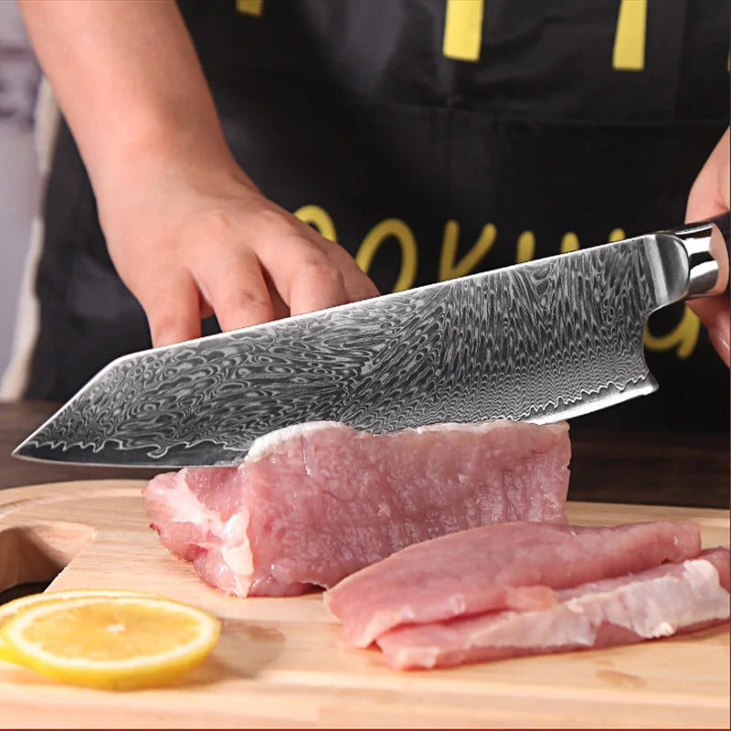 KD Kiritsuke Knife 67 Layers Damascus Steel Blade Sharp Chef Knife