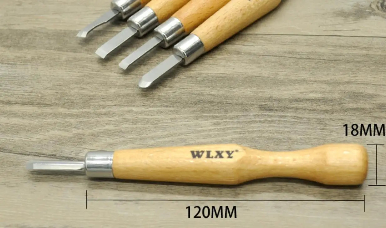 KD 12PCS Wood Carving Chisel Knife Hand Tool Set Carpenter Tools