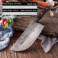 KD Serbian Kitchen Butcher Knives Forged Chef Meat Vegetable Fruit Cleaver Knife Leather Sleeves Knives