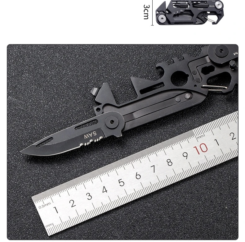 KD Multifunctional Outdoor Pocket Tool Combination Card Folding Tactical Army Knife