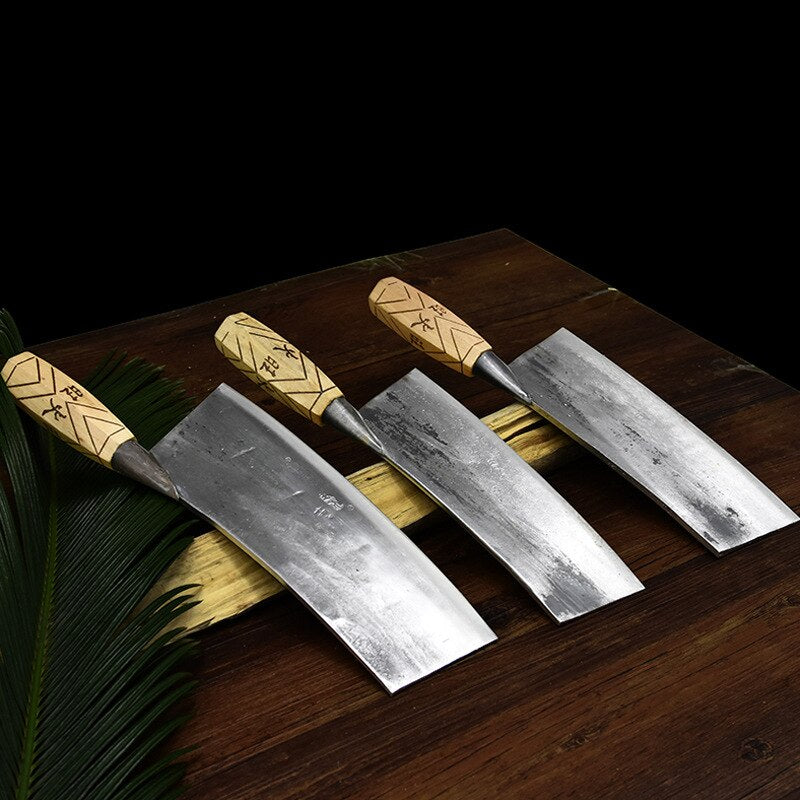 KD Traditional Handmade Forged Kitchen Knife Restaurant Cooking Cleaver Chef Slicing Knife